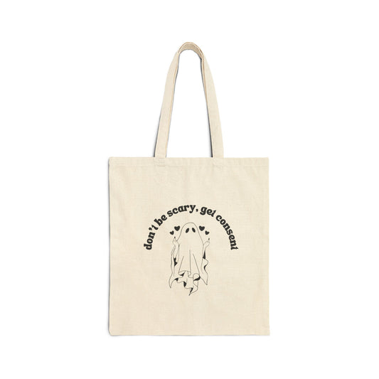 Consent Ghost Guy Cotton Canvas Tote Bag