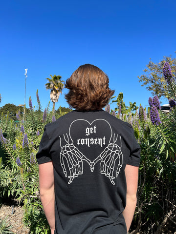 "Get Consent" Skeleton Hands Tee Shirt
