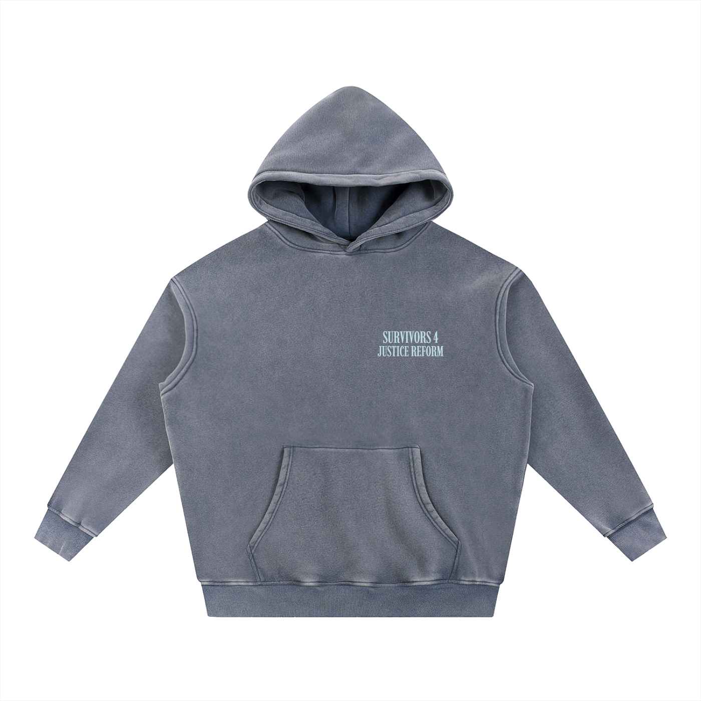 S4JR x ASSK FIRST Butterfly Pin Snow Wash Fleece Oversize Hoodie