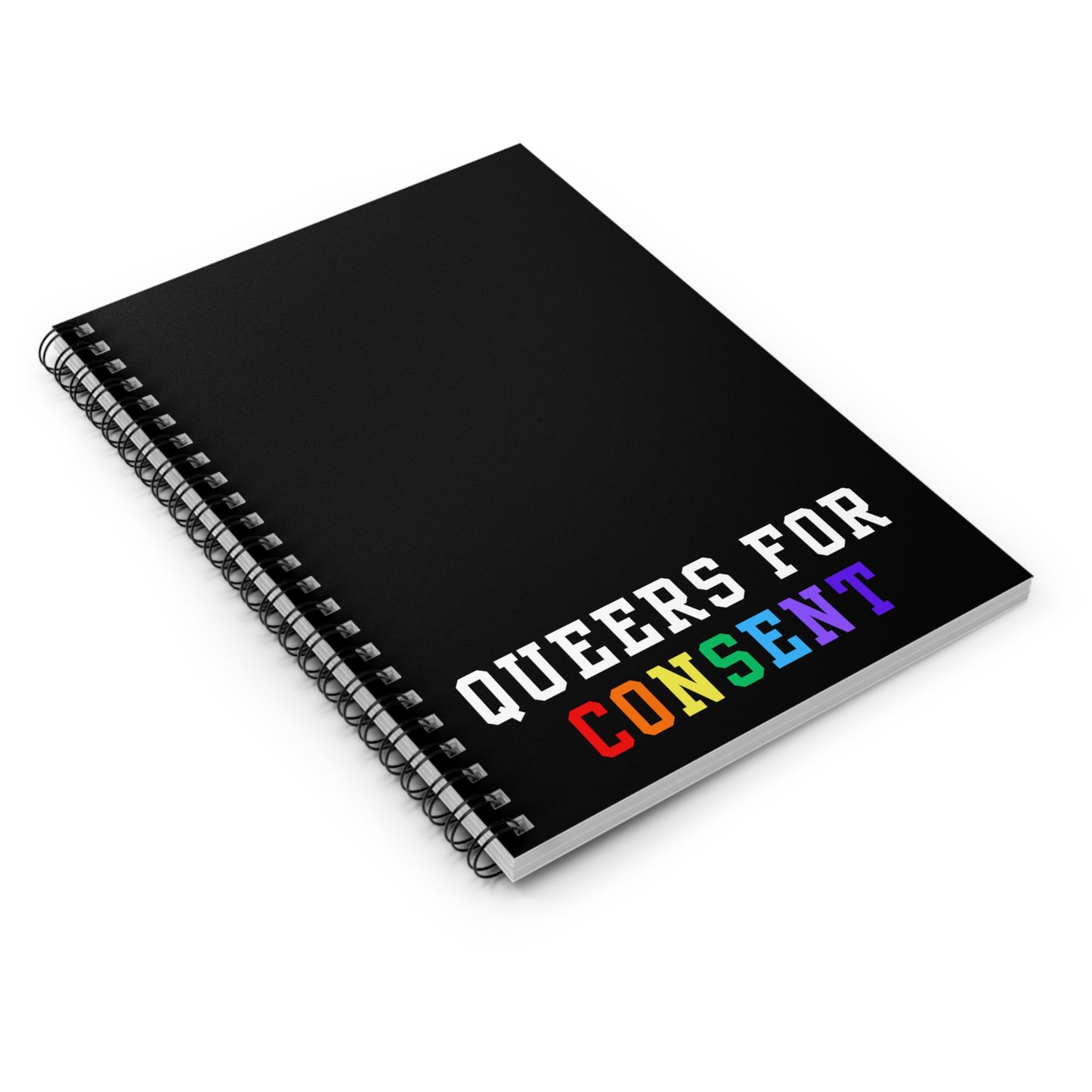 Queers for Consent Spiral Notebook