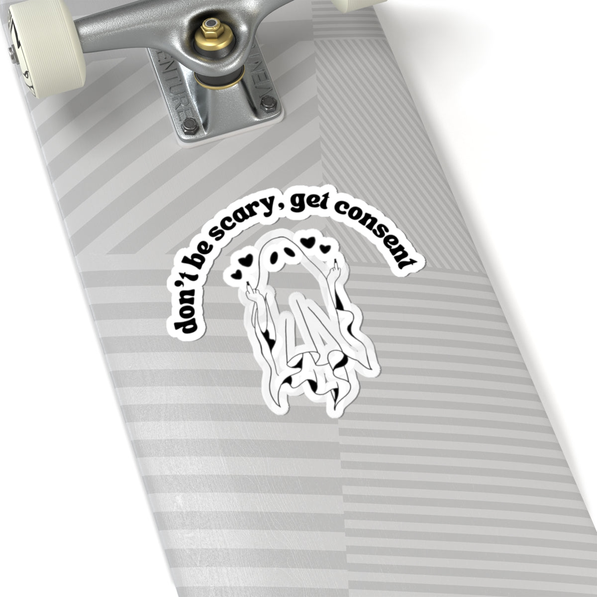 Kawaii Kitty Sticker — "did i say yes?" Kiss-Cut Vinyl Sticker