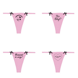 Consent is Sexy Bow Thong 4 Pack