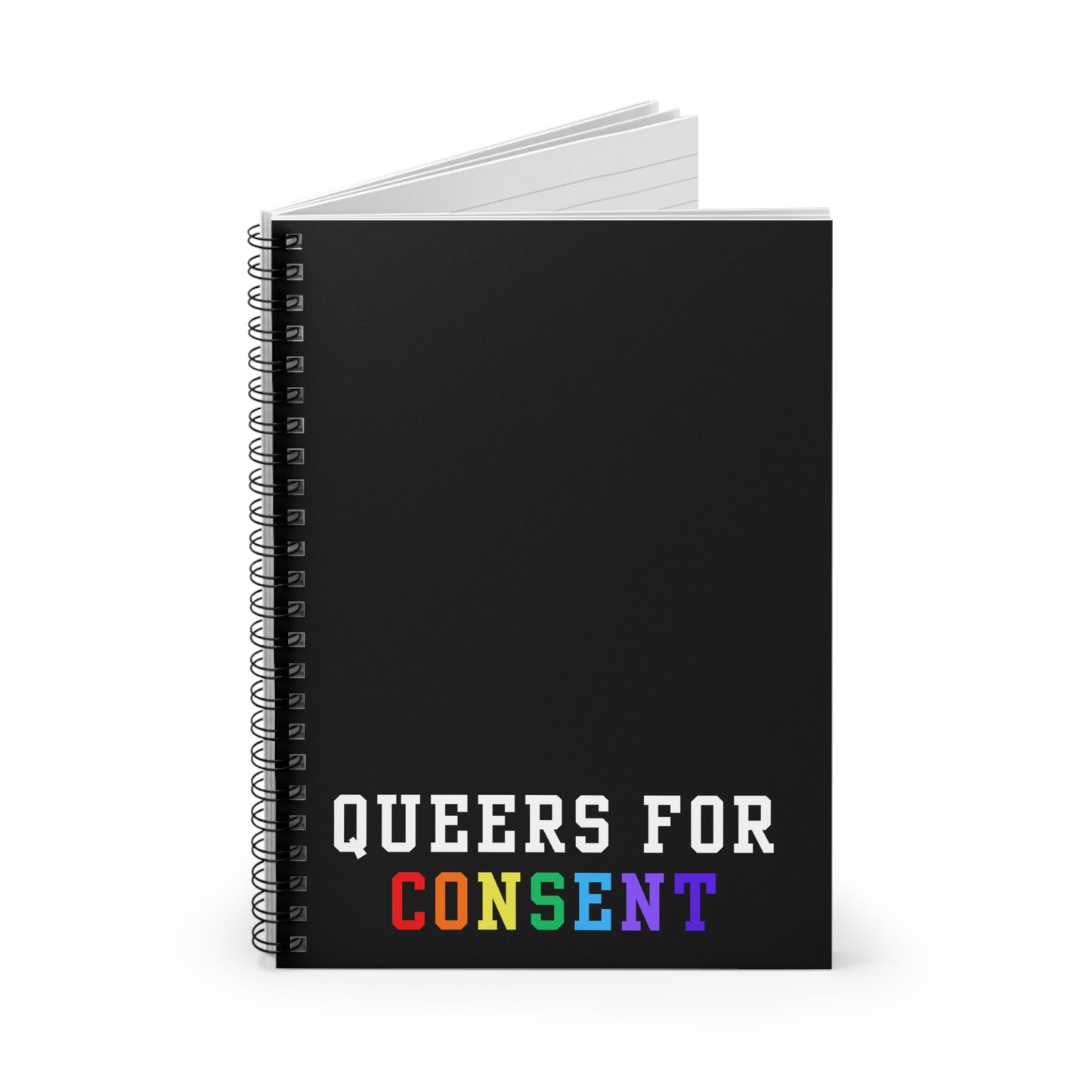 Queers for Consent Spiral Notebook