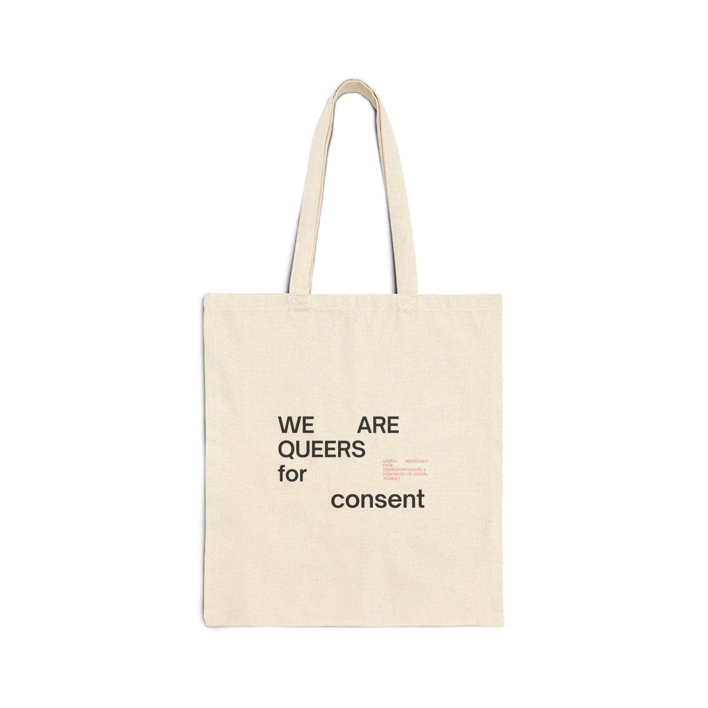 Queers for Consent Cotton Canvas Tote Bag