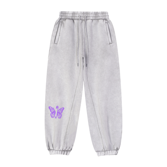 S4JR x ASSK FIRST Butterfly Pin Fleeced Jogger Sweatpants