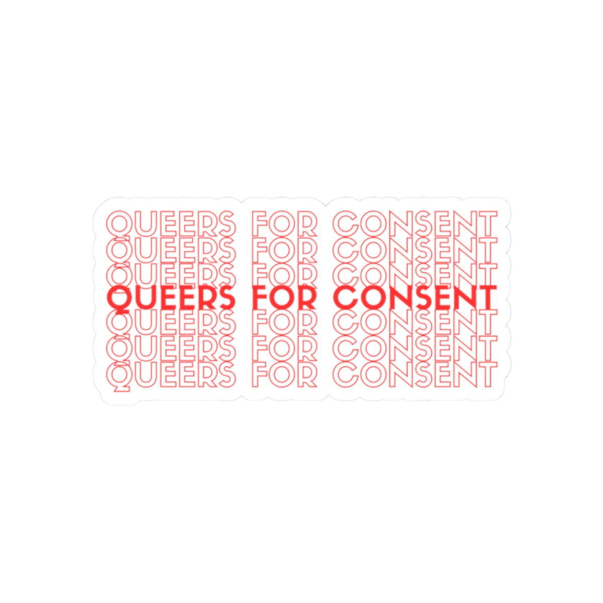 Queers for Consent Sticker — Pride Consent Advocacy Kiss-Cut Sticker Pack