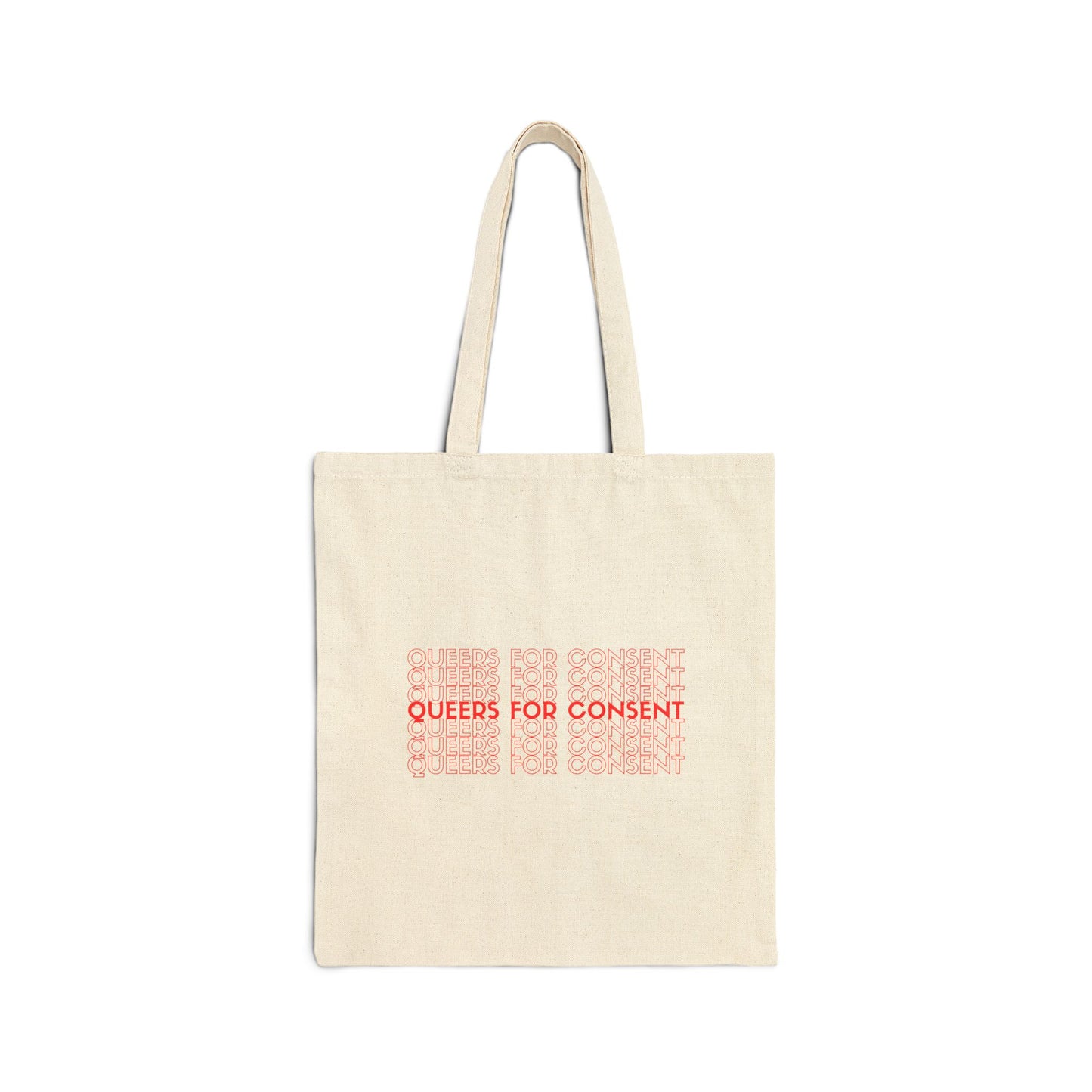 Queers for Consent Cotton Canvas Tote Bag