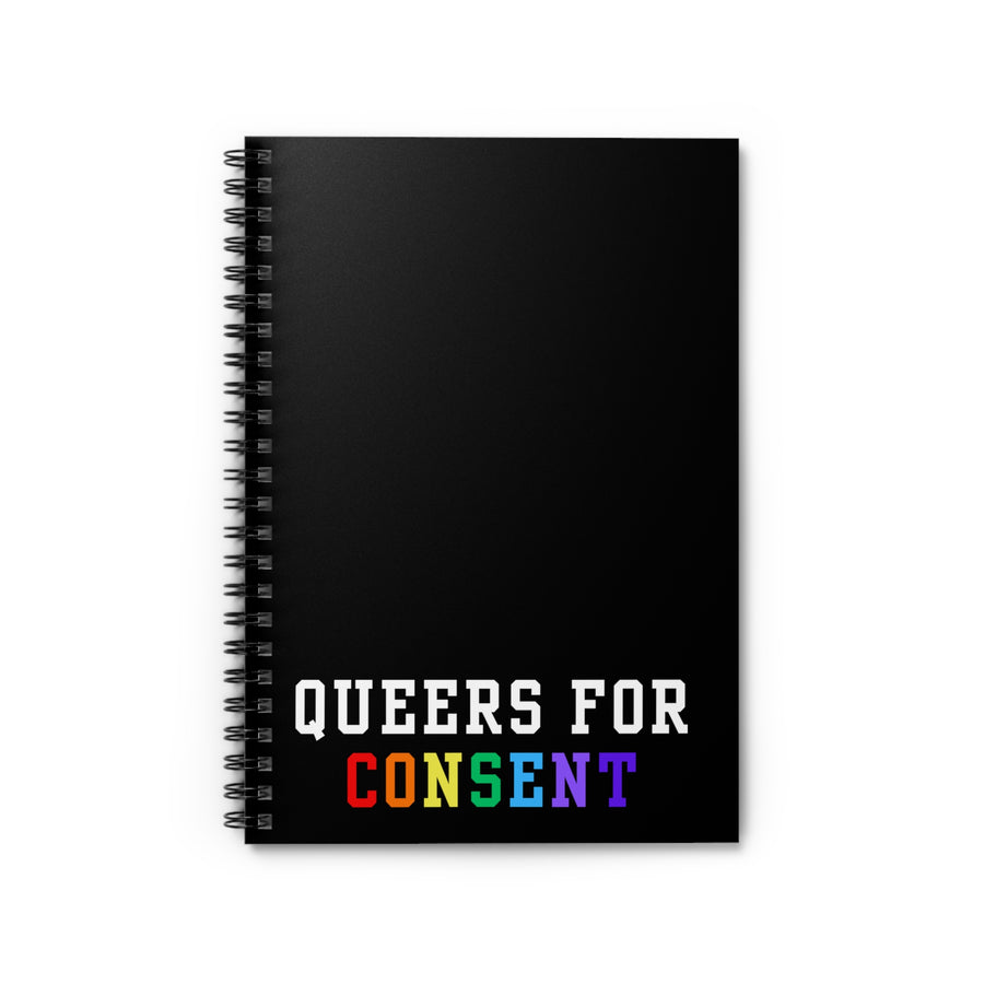 Queers for Consent Spiral Notebook