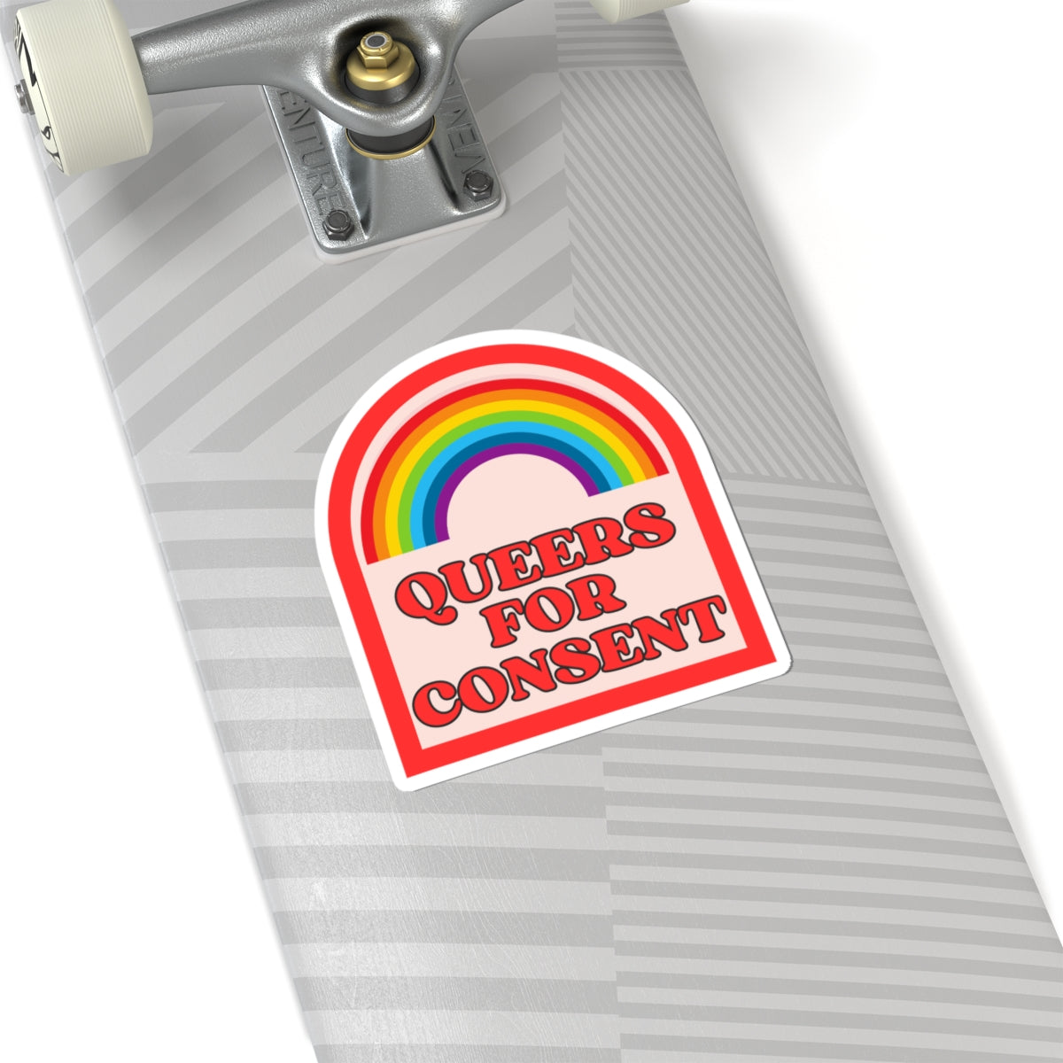 Queers for Consent Rainbow Sticker