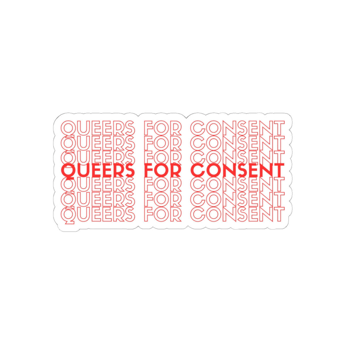 Queers for Consent Sticker — Pride Consent Advocacy Kiss-Cut Sticker Pack