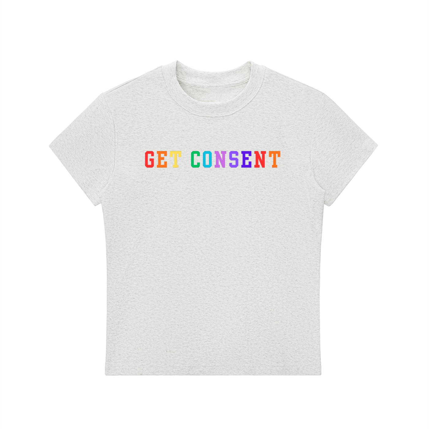 Get Consent PRIDE Essential Bodycon Crewneck T-Shirt