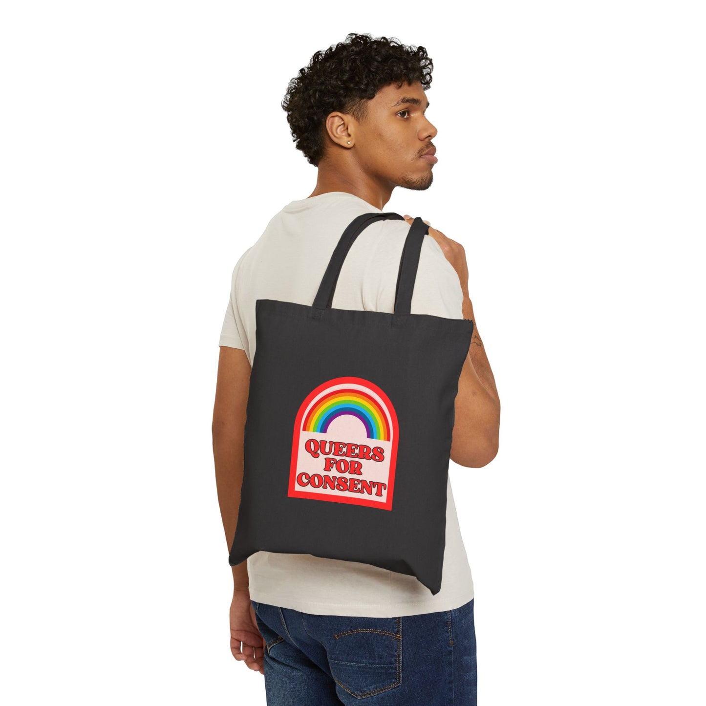 Queers for Consent Cotton Canvas Tote Bag