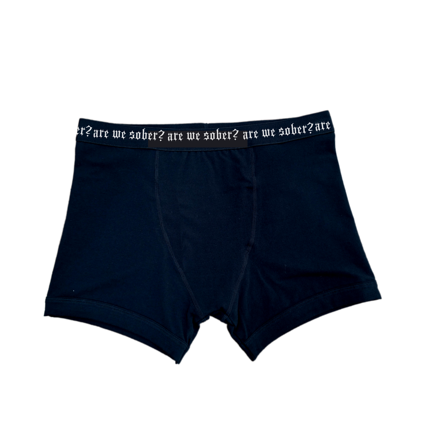 "are we sober?" Unisex Boxer Brief