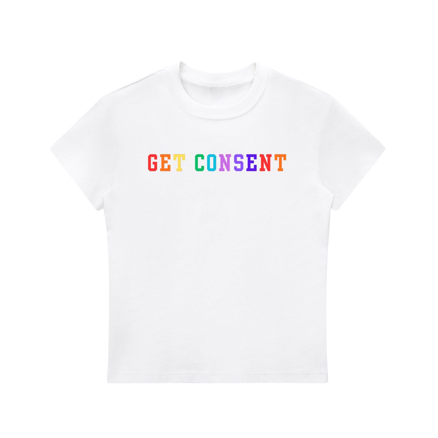 Get Consent PRIDE Essential Bodycon Crewneck T-Shirt