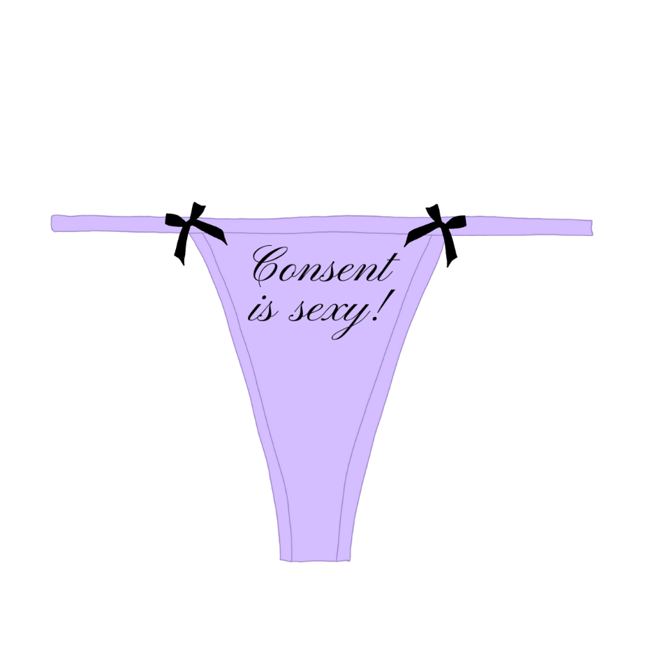 "Consent is sexy!" Bow Thong