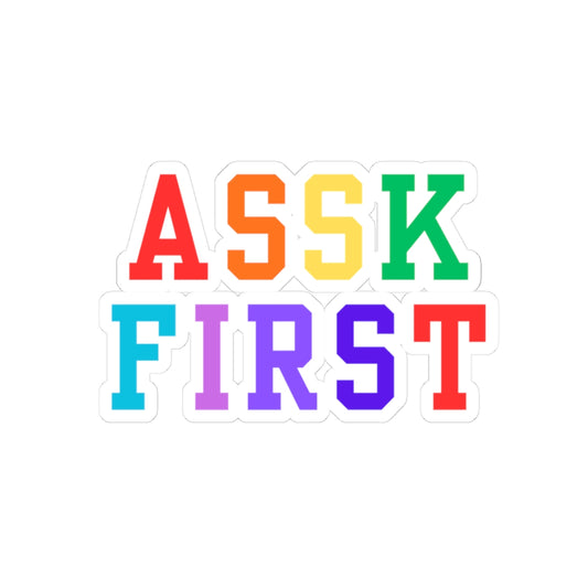 Assk First PRIDE Kiss-Cut Sticker