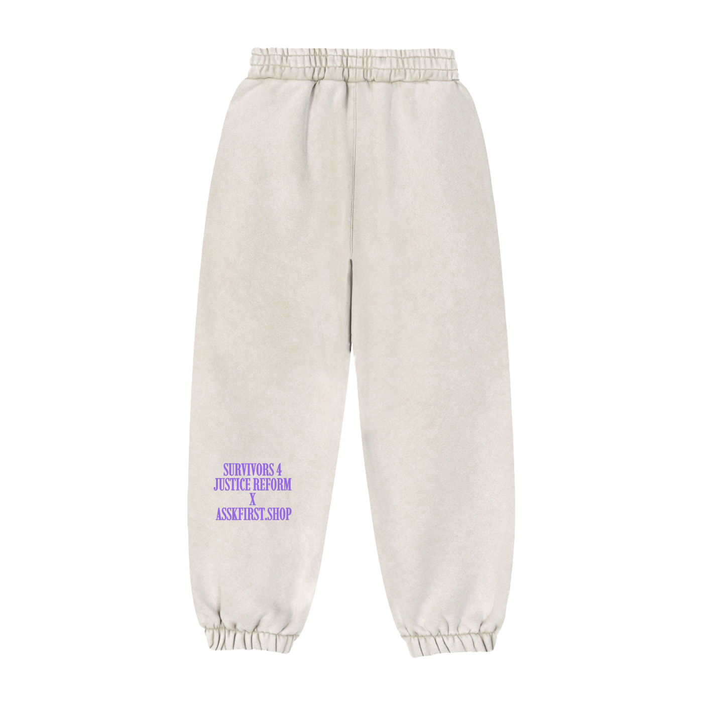 Survivors 4 Justice Reform x Assk First Puzzle Heart Fleeced Jogger Sweatpants