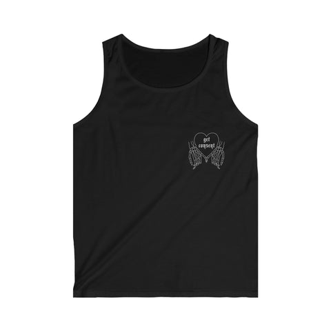 Get Consent Skeleton Hands Men's Softstyle Tank Top