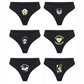 SPOOKY BLACK THONG SPANDEX BLEND 6 PACK