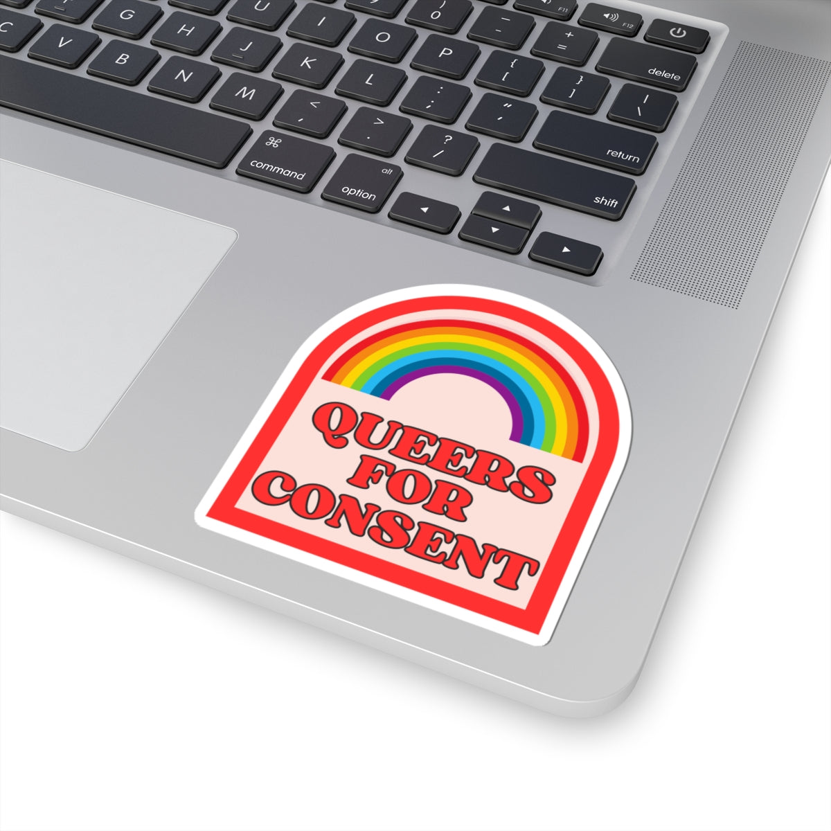 Queers for Consent Rainbow Sticker