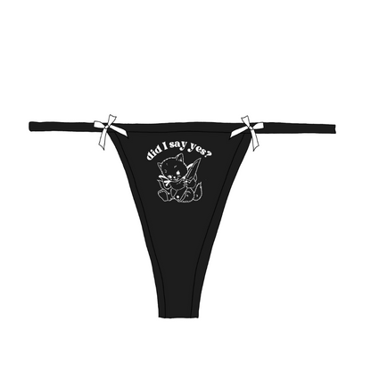Knife Kitty Bow Thong