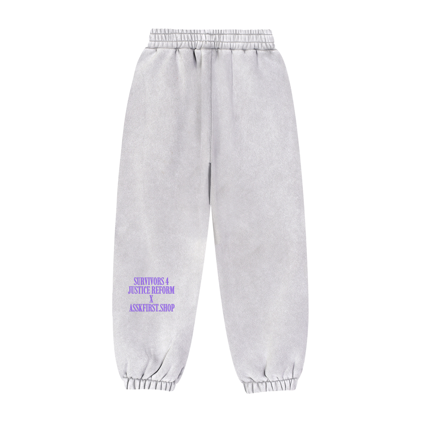 Survivors 4 Justice Reform x Assk First Puzzle Heart Fleeced Jogger Sweatpants