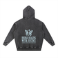 S4JR x ASSK FIRST Butterfly Pin Snow Wash Fleece Oversize Hoodie