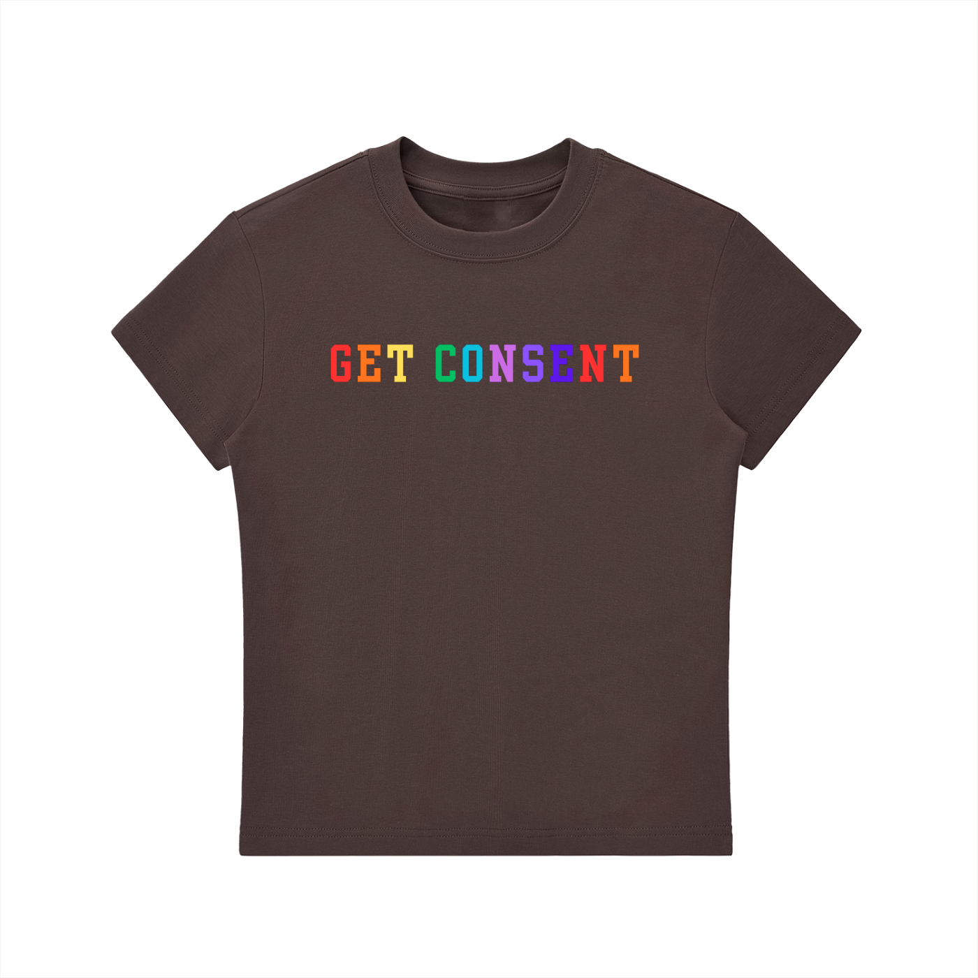 Get Consent PRIDE Essential Bodycon Crewneck T-Shirt