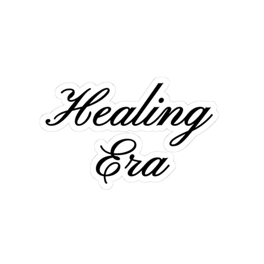Healing Era Script Sticker — Inspirational Kiss-Cut Decal for Laptops & Journals
