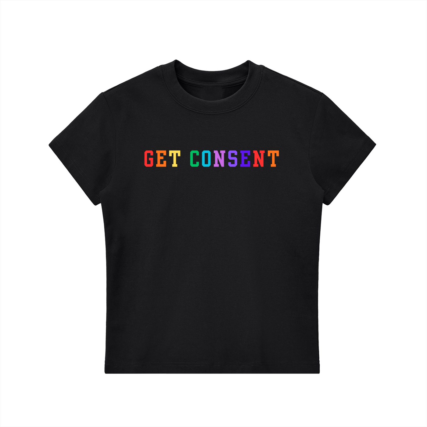 Get Consent PRIDE Essential Bodycon Crewneck T-Shirt