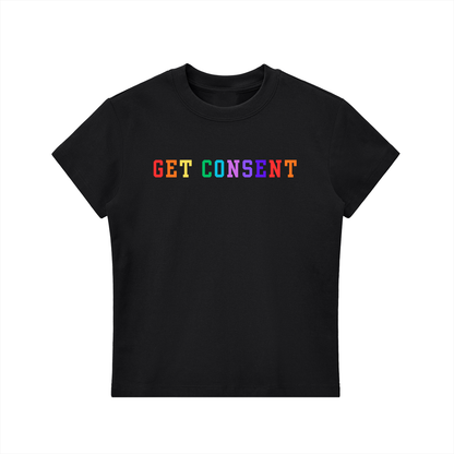 Get Consent PRIDE Essential Bodycon Crewneck T-Shirt