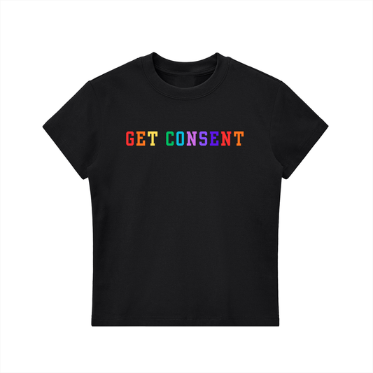 Get Consent PRIDE Essential Bodycon Crewneck T-Shirt