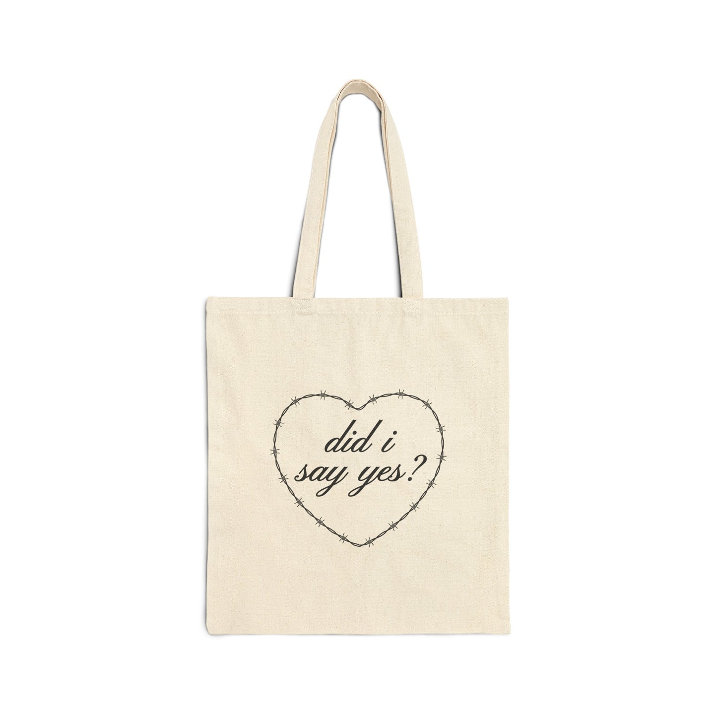 Barbed Heart Cotton Canvas Tote Bag