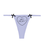 "Did I Say Yes?" Barbed Heart Bow Thong