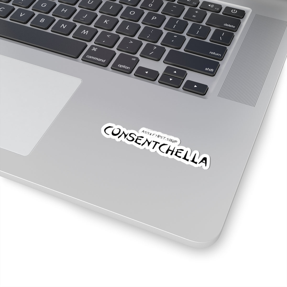 Consentchella Kiss-Cut Sticker — Feminist Consent Pride Laptop Decal