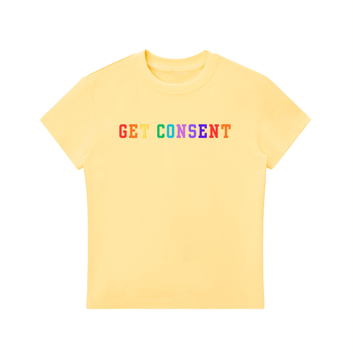 Get Consent PRIDE Essential Bodycon Crewneck T-Shirt