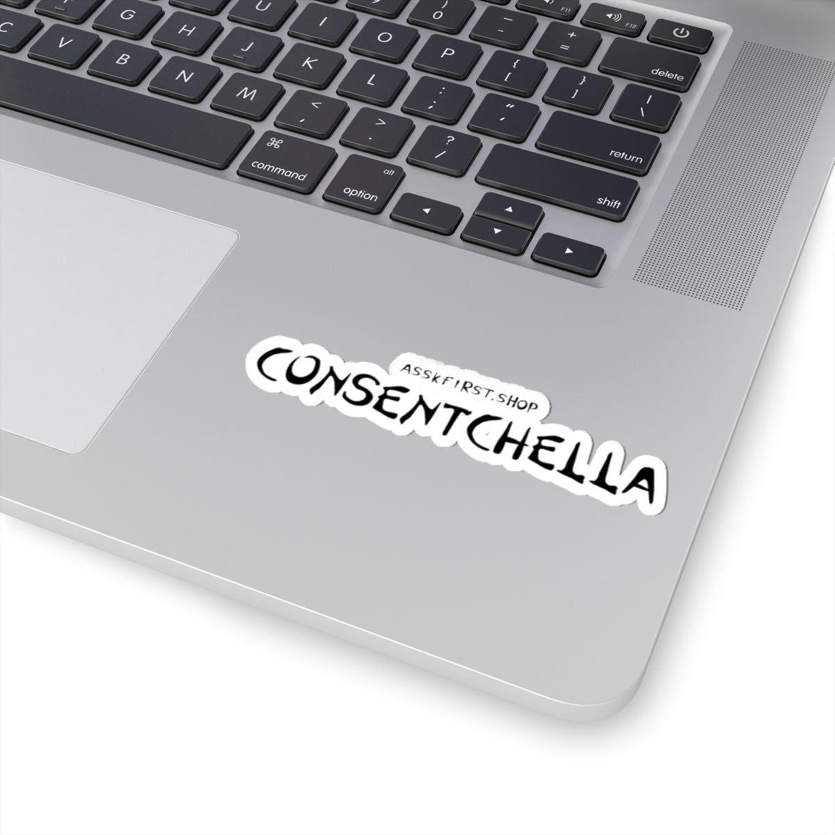 Consentchella Kiss-Cut Sticker — Feminist Consent Pride Laptop Decal