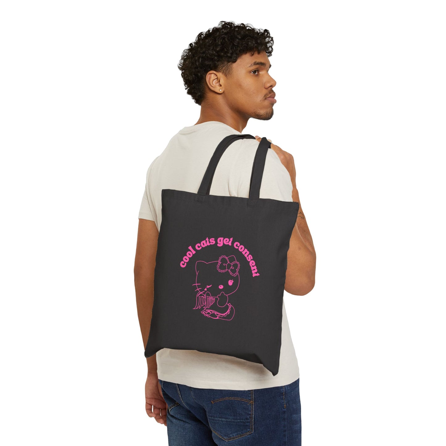 Cool Cats Get Consent Tote Bag Eco-Friendly