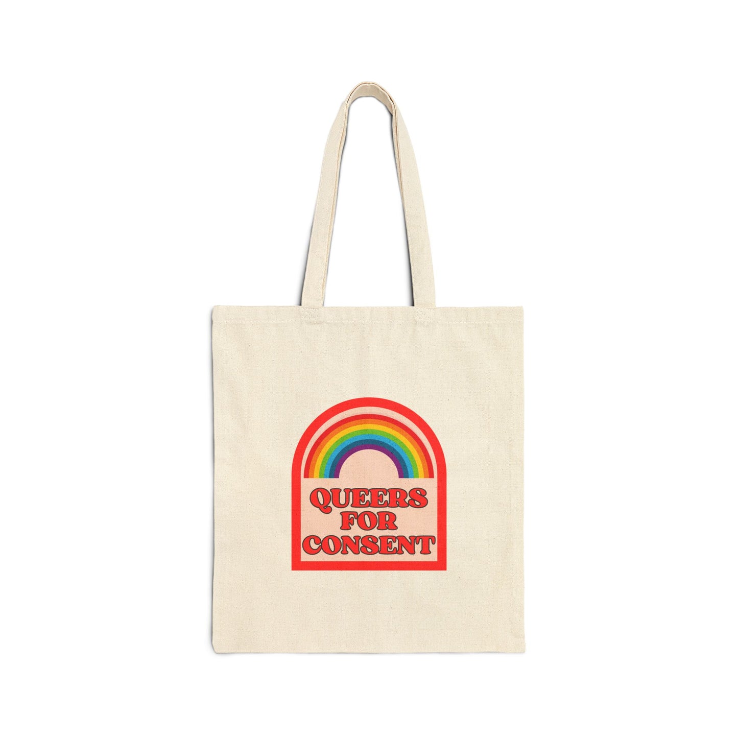 Queers for Consent Cotton Canvas Tote Bag