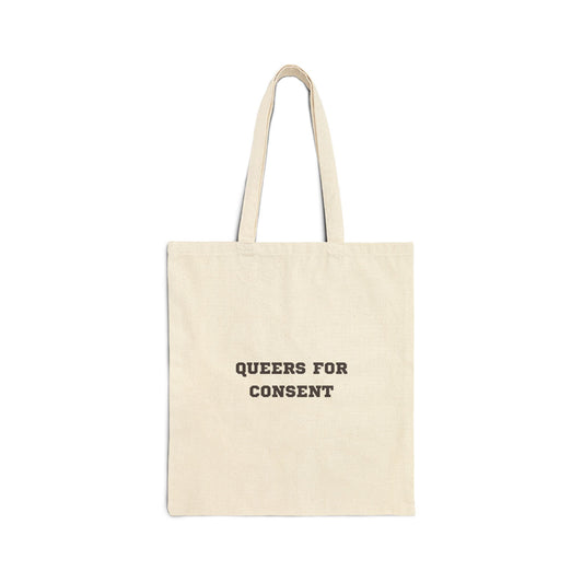 Queers for Consent Cotton Canvas Tote Bag