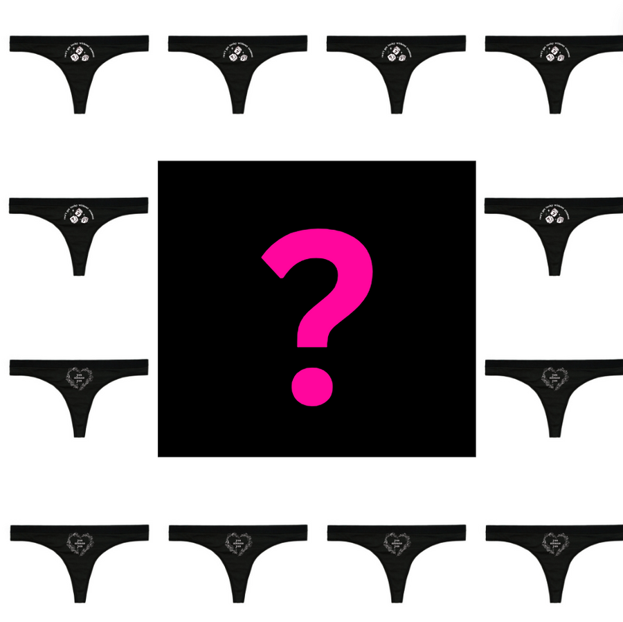 SURPRISE BLACK THONG