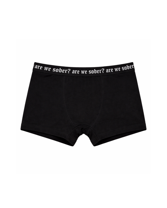 "are we sober?" Unisex Boxer Brief
