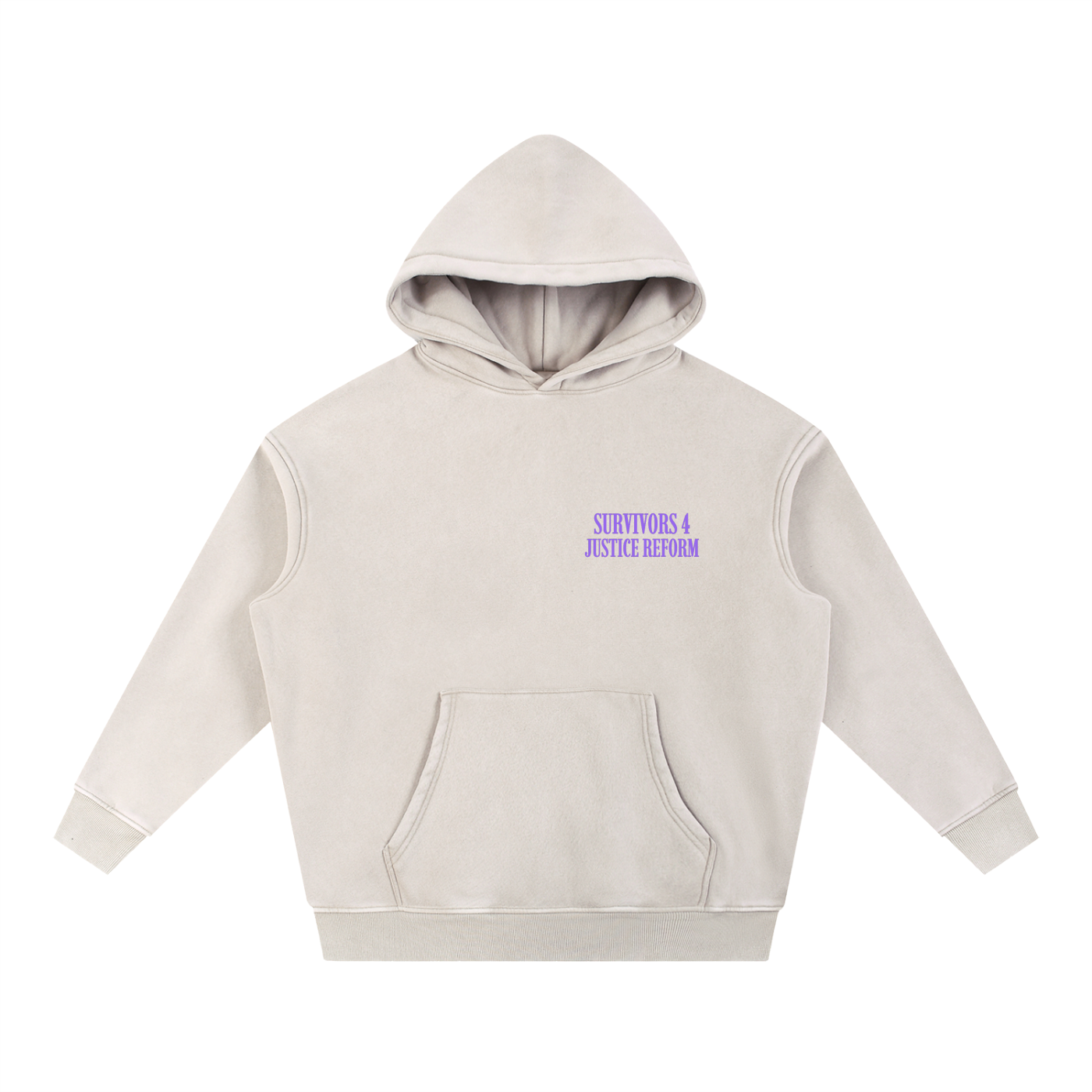 Survivors 4 Justice Reform x Assk First Snow Wash Fleece Oversize Hoodie