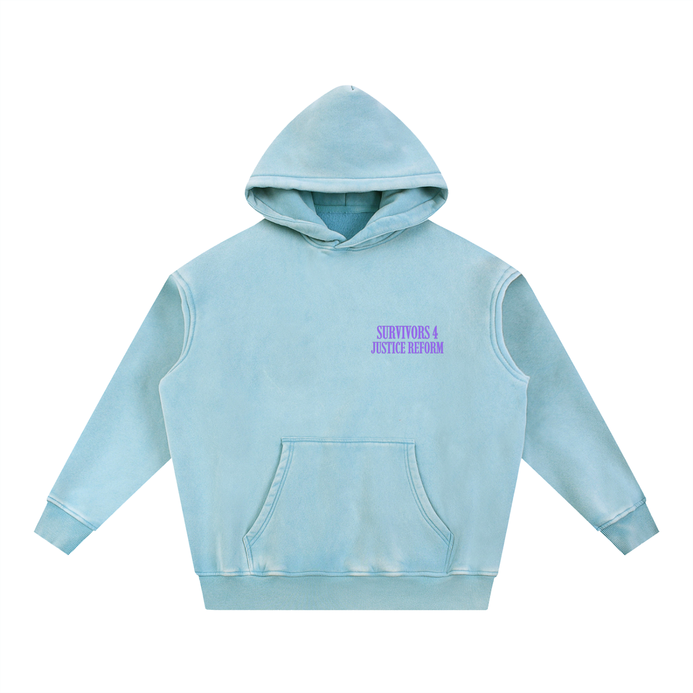 Survivors 4 Justice Reform x Assk First Snow Wash Fleece Oversize Hoodie