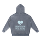 S4JR X ASSK FIRST Puzzle Heart Snow Wash Fleece Oversize Hoodie