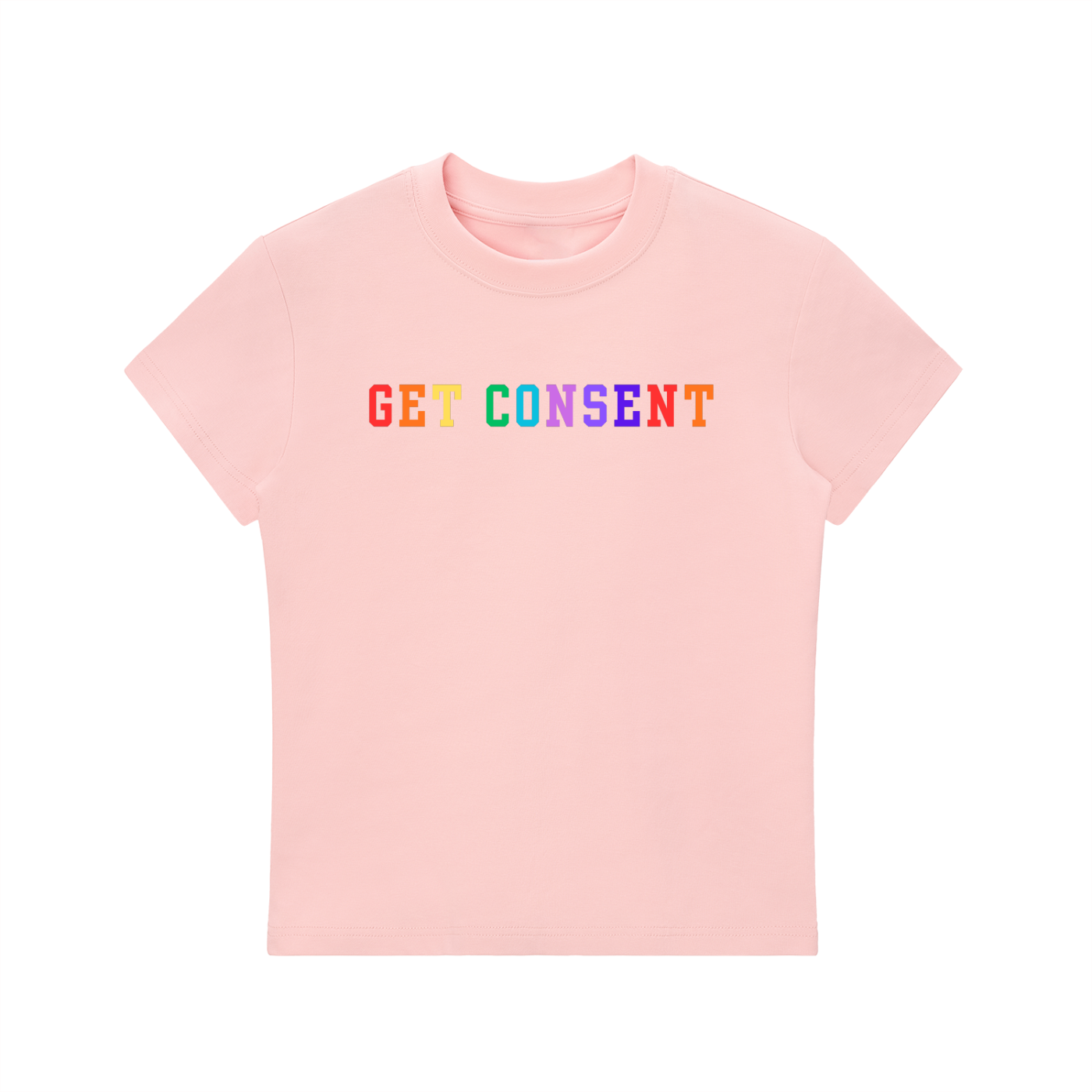 Get Consent PRIDE Essential Bodycon Crewneck T-Shirt