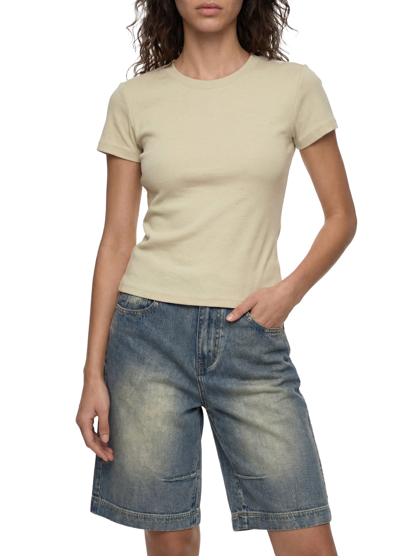 S4JR We Believe You Women's Slim Fit Crewneck T-Shirt