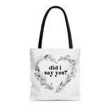 Consent Flower Tote Bag