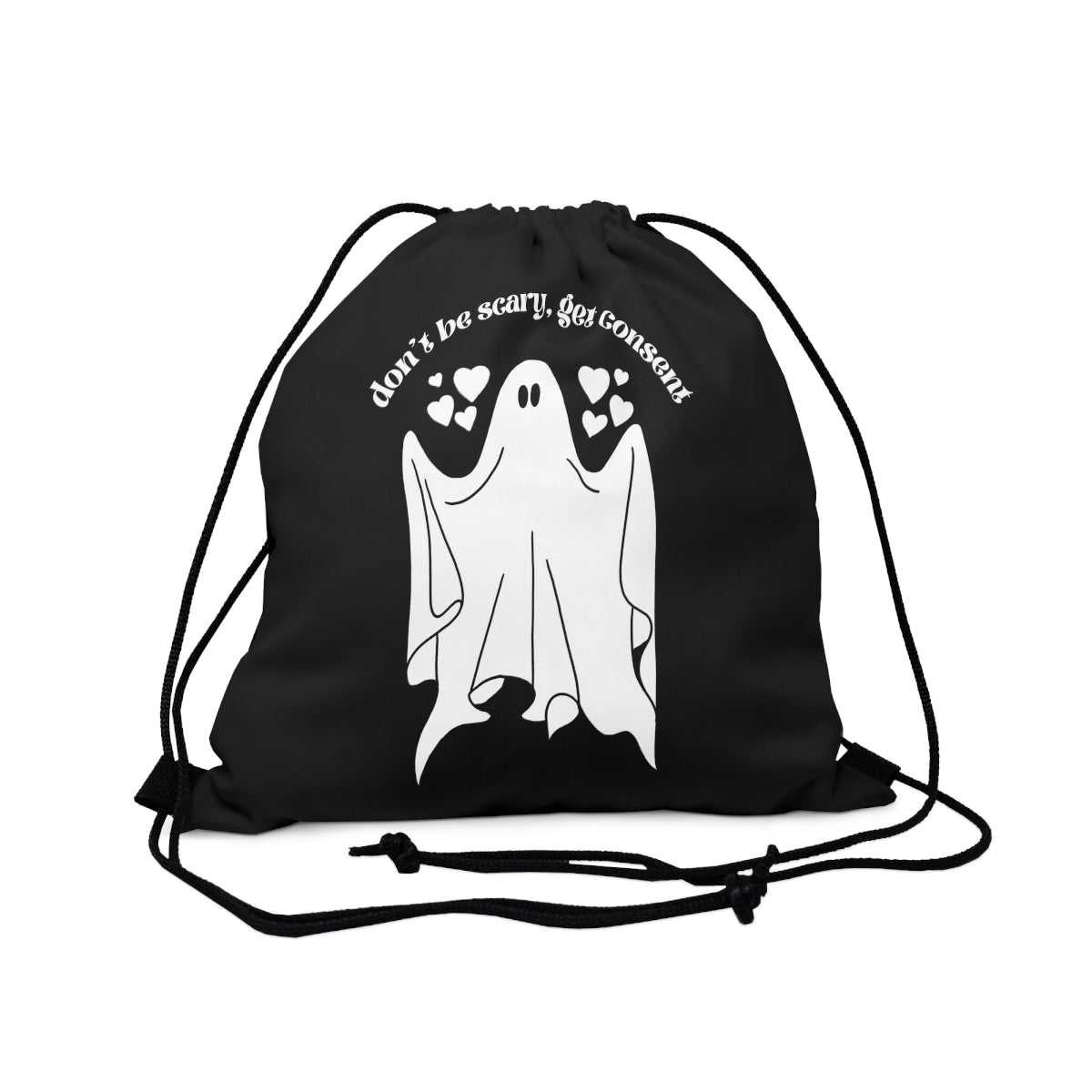 Consent Ghost Guy Outdoor Drawstring Bag