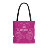 Get Consent Purple Tote Bag